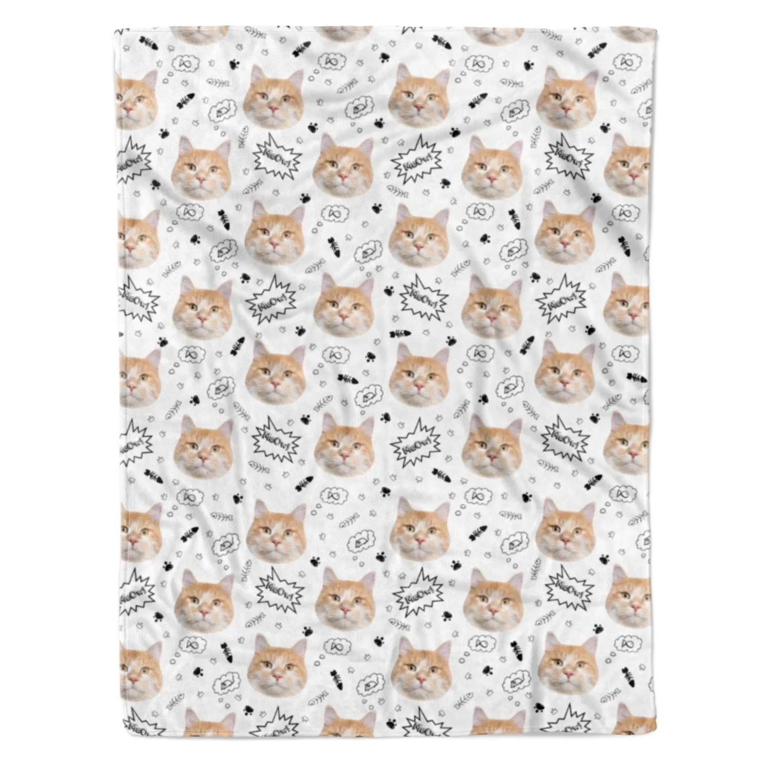 Meow Cat Personalised Blanket