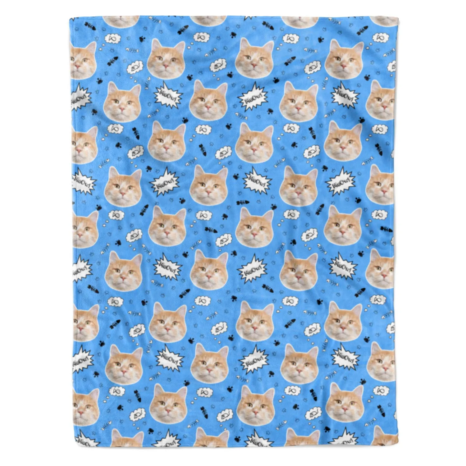 Meow Cat Personalised Blanket