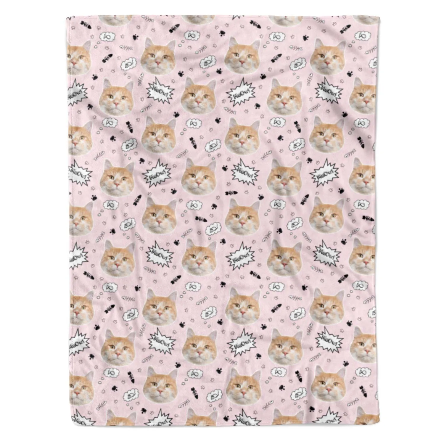 Meow Cat Personalised Blanket