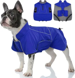MIGOHI Waterproof XL Dog Jacket, Reflective Coat, Snowsuit for Large Dogs, Hiking Camping Snow Clothes for Boys Girls, Beagle, Bulldog, Blue