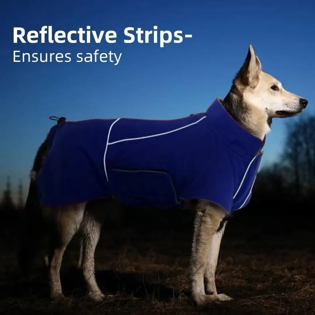 MIGOHI Waterproof XL Dog Jacket, Reflective Coat, Snowsuit for Large Dogs, Hiking Camping Snow Clothes for Boys Girls, Beagle, Bulldog, Blue