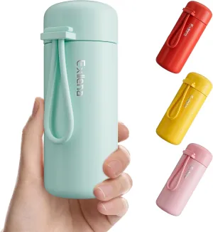Mini Water Bottle 5oz, Small Insulated Water Bottle for Hot&Cold Drinks, Water Bottle Purse with Carry Handle - 100% Leakproof Perfect for School, Travel...(Mint)