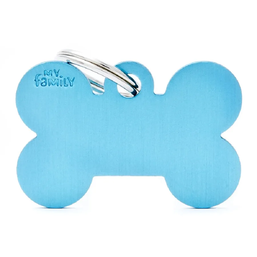 My Family ID Tags Basic Bone Light Blue