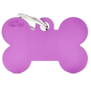 My Family ID Tags Basic Bone Purple