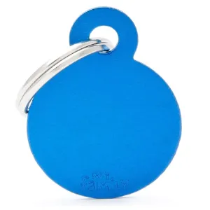 My Family ID Tags Basic Circle Blue