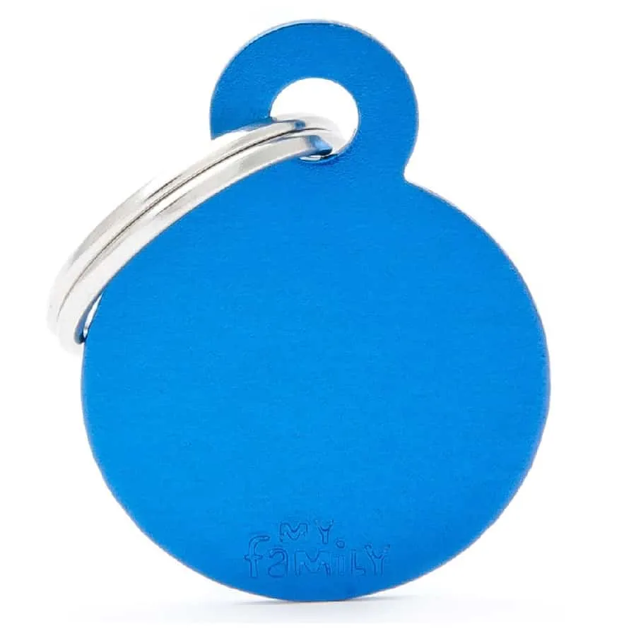 My Family ID Tags Basic Circle Blue