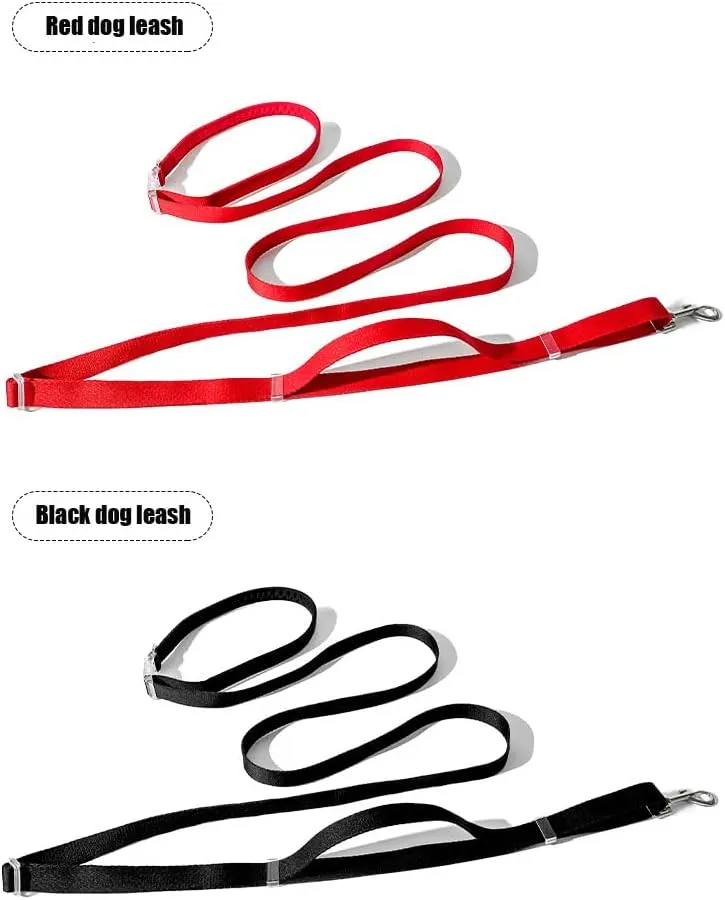 No Pull Dog Harness for Small Medium Dogs, Puppy Harness & Anti-Twist Leash Set, Adjustable & Padded, Puppy Harness with 2 Ultra-Light Aluminum Alloy Leash Clips (Red, Medium)