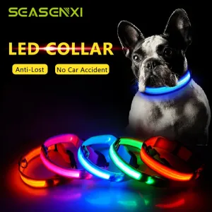Nylon LED Pet Dog Collar Night