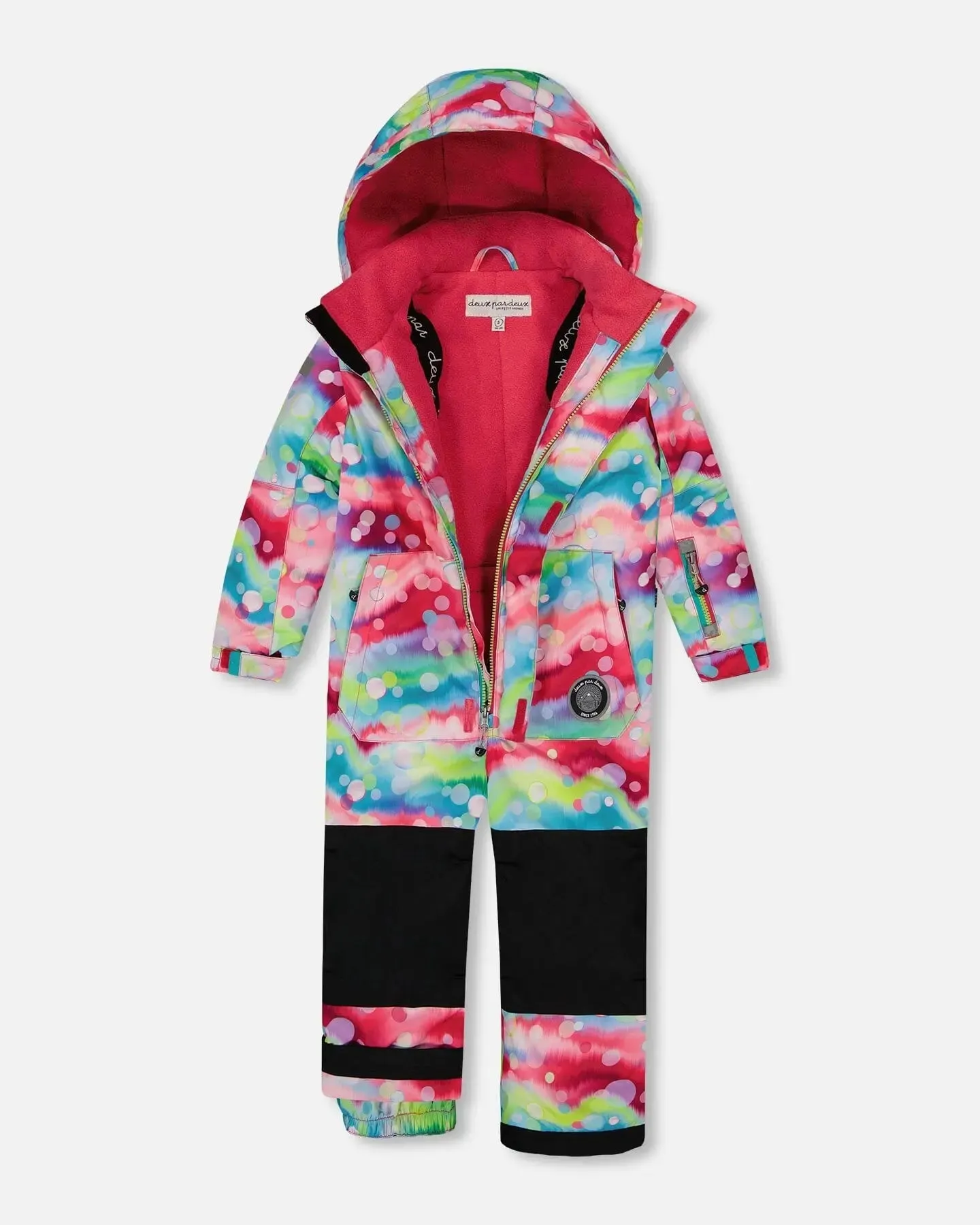 One Piece Snowsuit Printed Multicolor Bubbles