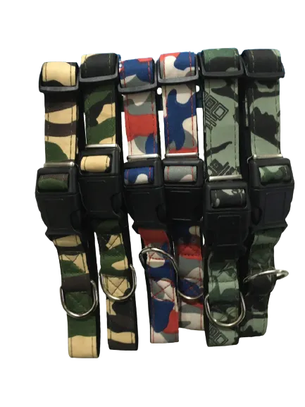Padded Camouflage Dog Collar