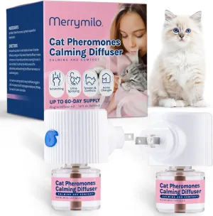 Pheromone Diffuser for Cats, Feline Comfort Diffusers| Supports Relaxation & Harmony | 60-Day Starter Kit (2 x 1.5 fl.oz) | Compatible with Most Standard Diffusers