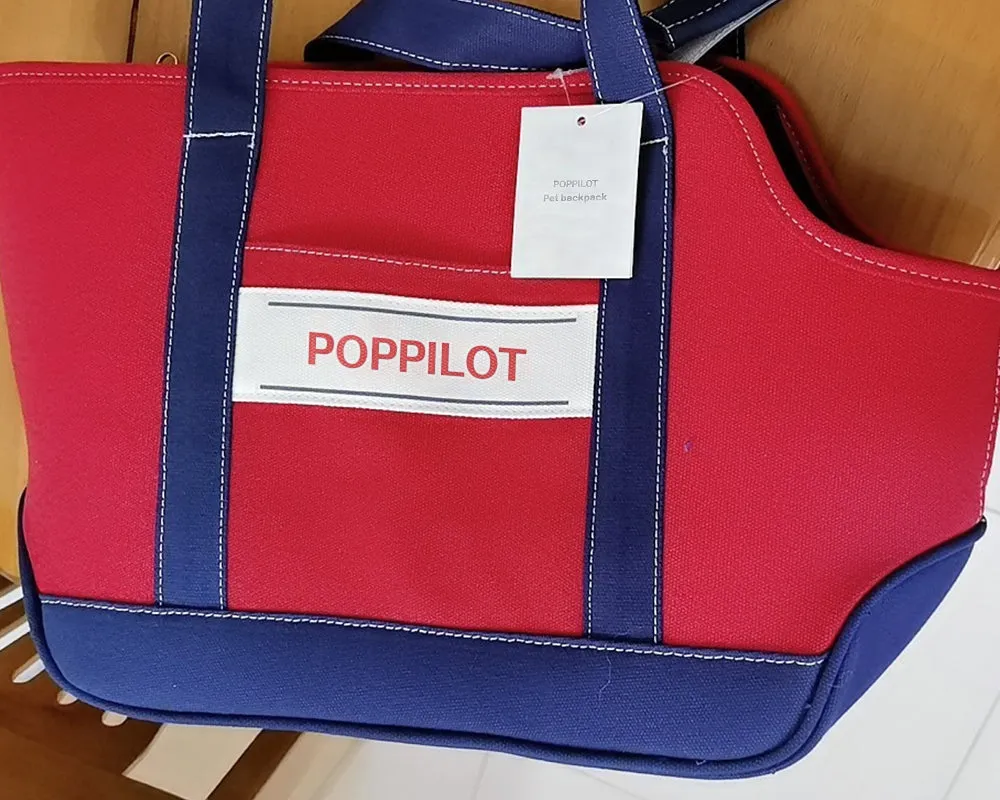 POPPILOT pet backpack, satchel type cat and dog backpack (suitable for small dogs and cats), safer multifunctional pet backpack