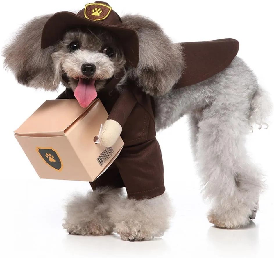 Puppy Porter Dog Costume, Pet Cosplay Clothes Halloween Christmas Funny Party Costume for Cats and Small Dogs (X-Small, Porter)
