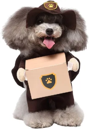 Puppy Porter Dog Costume, Pet Cosplay Clothes Halloween Christmas Funny Party Costume for Cats and Small Dogs (X-Small, Porter)
