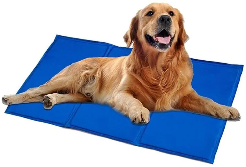 Pure Blue Color Dog & Cat Cool Mat, Self Cooling Gel Mat Pads Pet Cool Beds