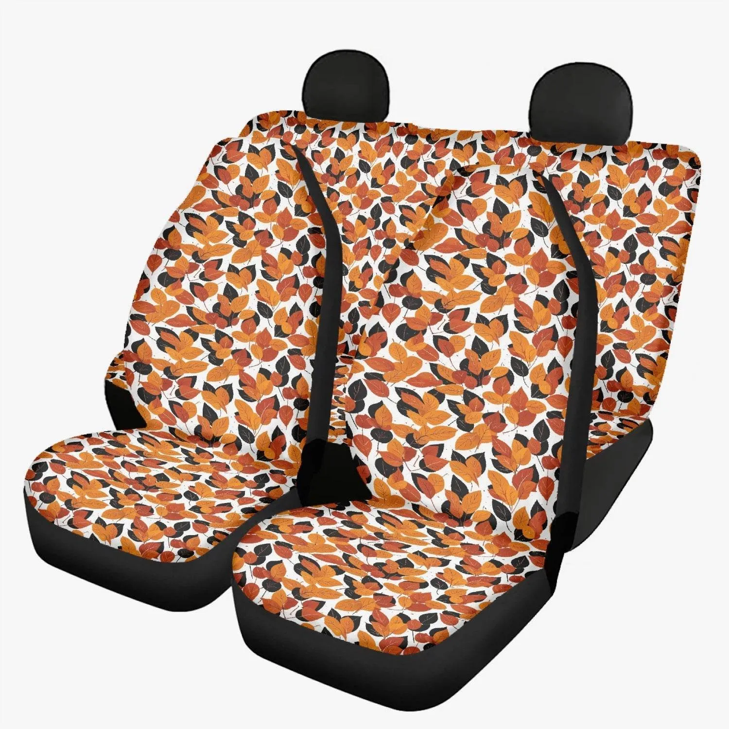 Red Autumn Microfiber Car Seat Covers - 3Pcs