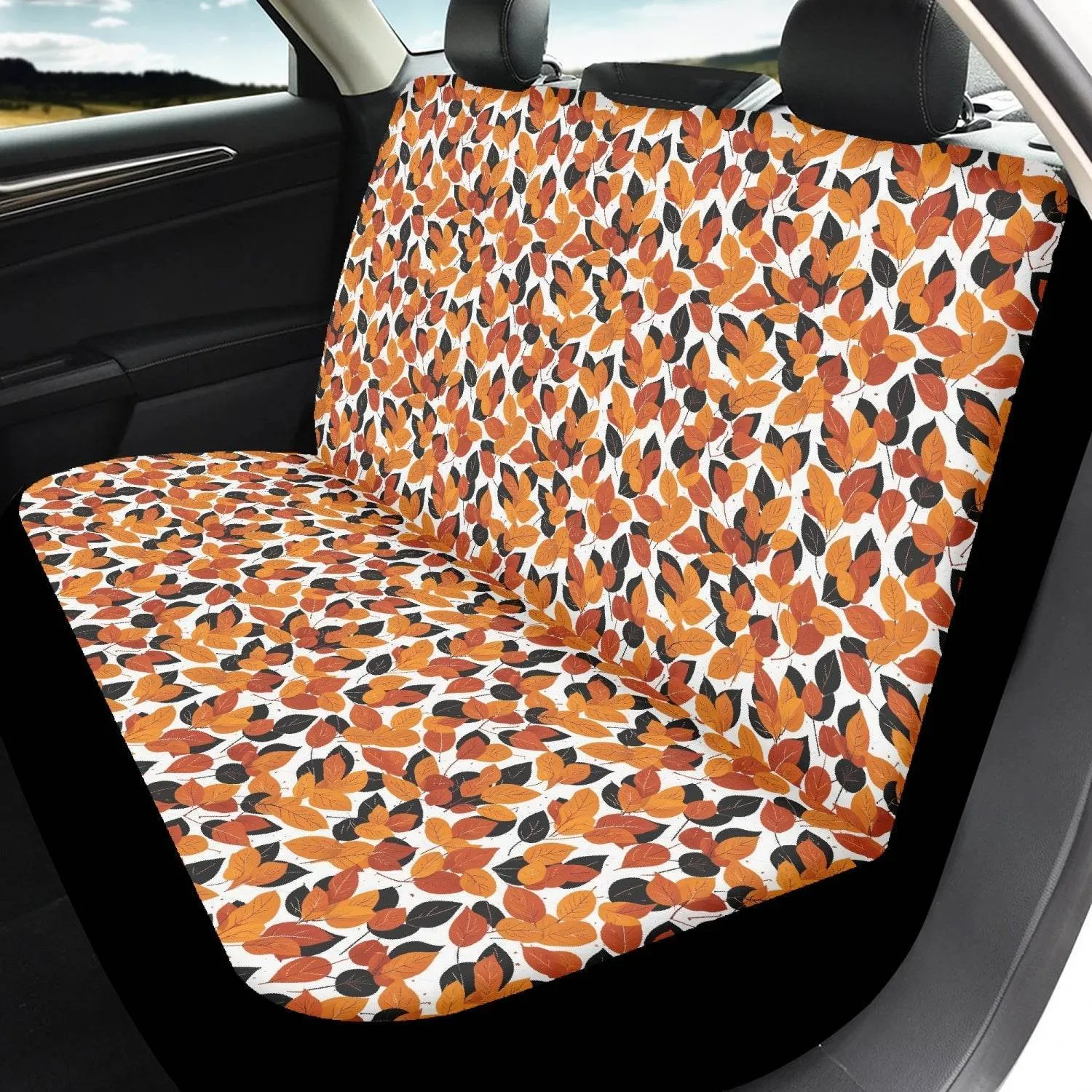 Red Autumn Microfiber Car Seat Covers - 3Pcs