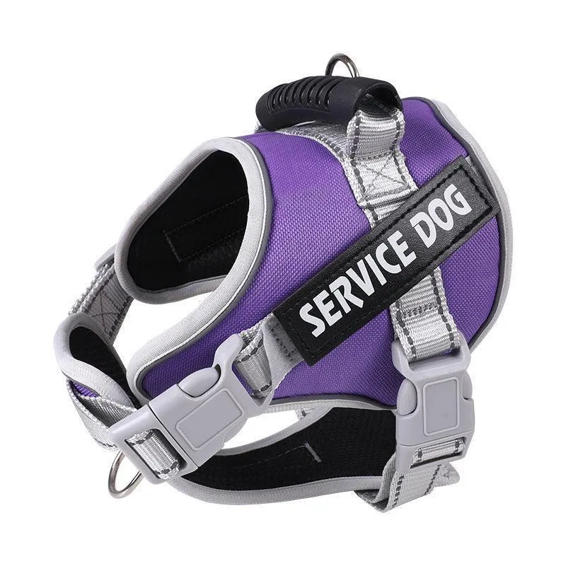 Reflective Nylon Adjustable Dog Harness Vest NO PULL