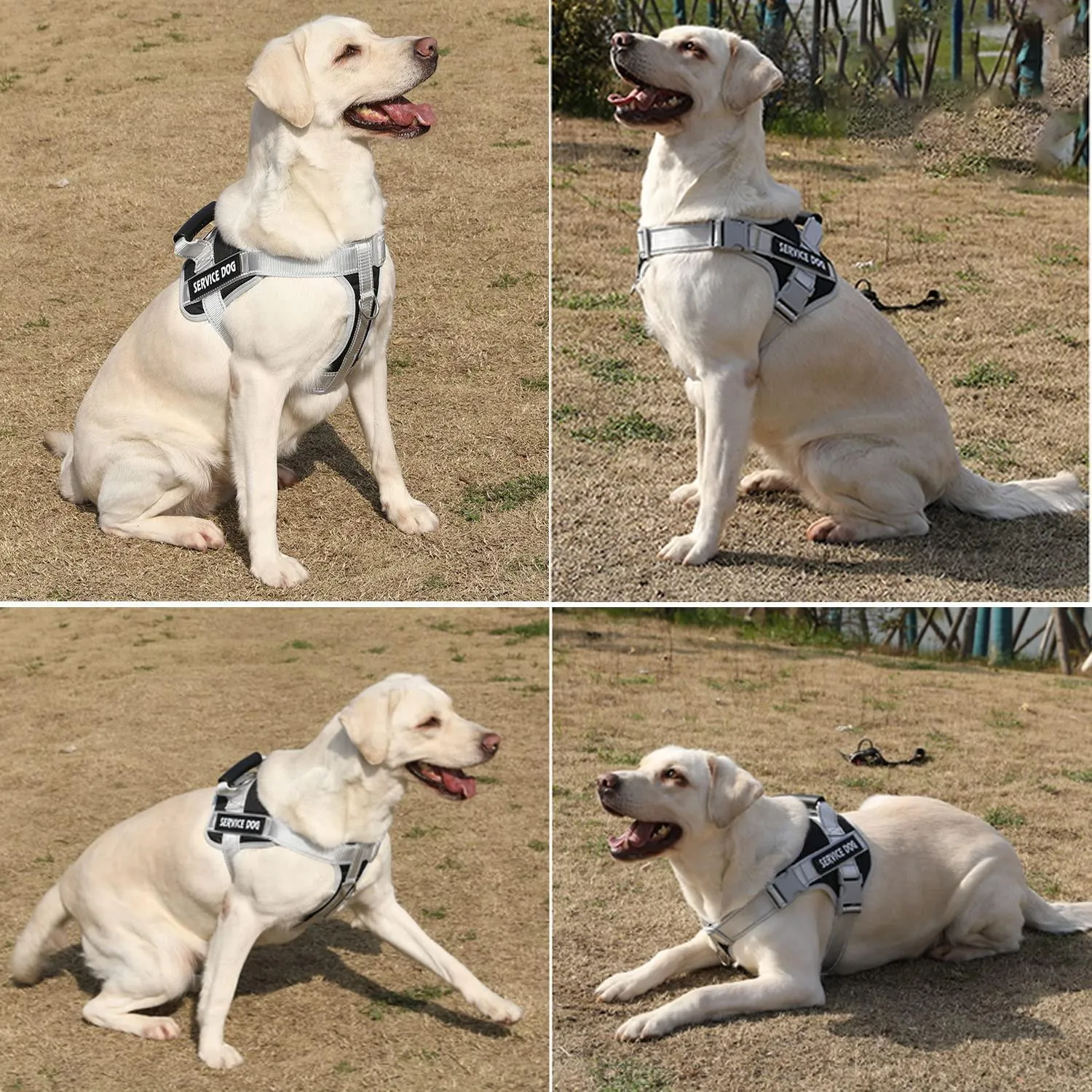 Reflective Nylon Adjustable Dog Harness Vest NO PULL