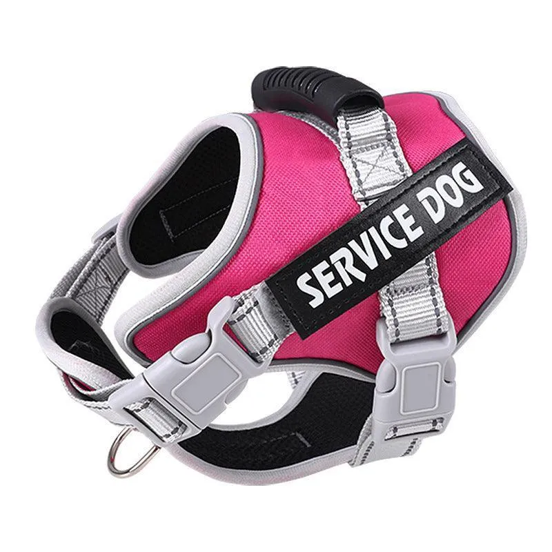 Reflective Nylon Adjustable Dog Harness Vest NO PULL