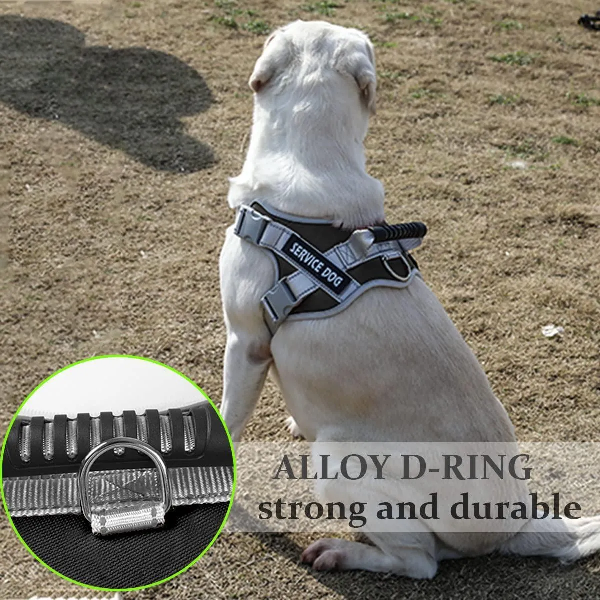Reflective Nylon Adjustable Dog Harness Vest NO PULL