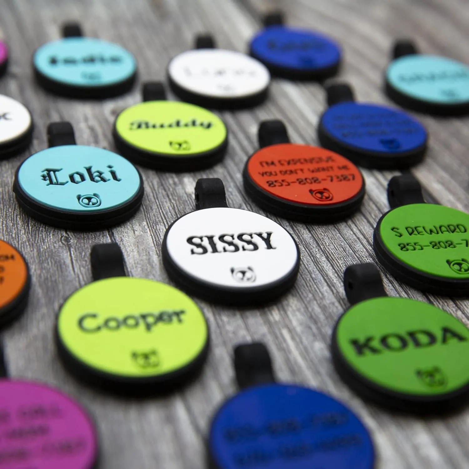 Silicone Silent Cat Tag Personalized with 5 Lines of Custom Deep Engraved Durable Soundless Pet ID Name Tag Round Small Orange