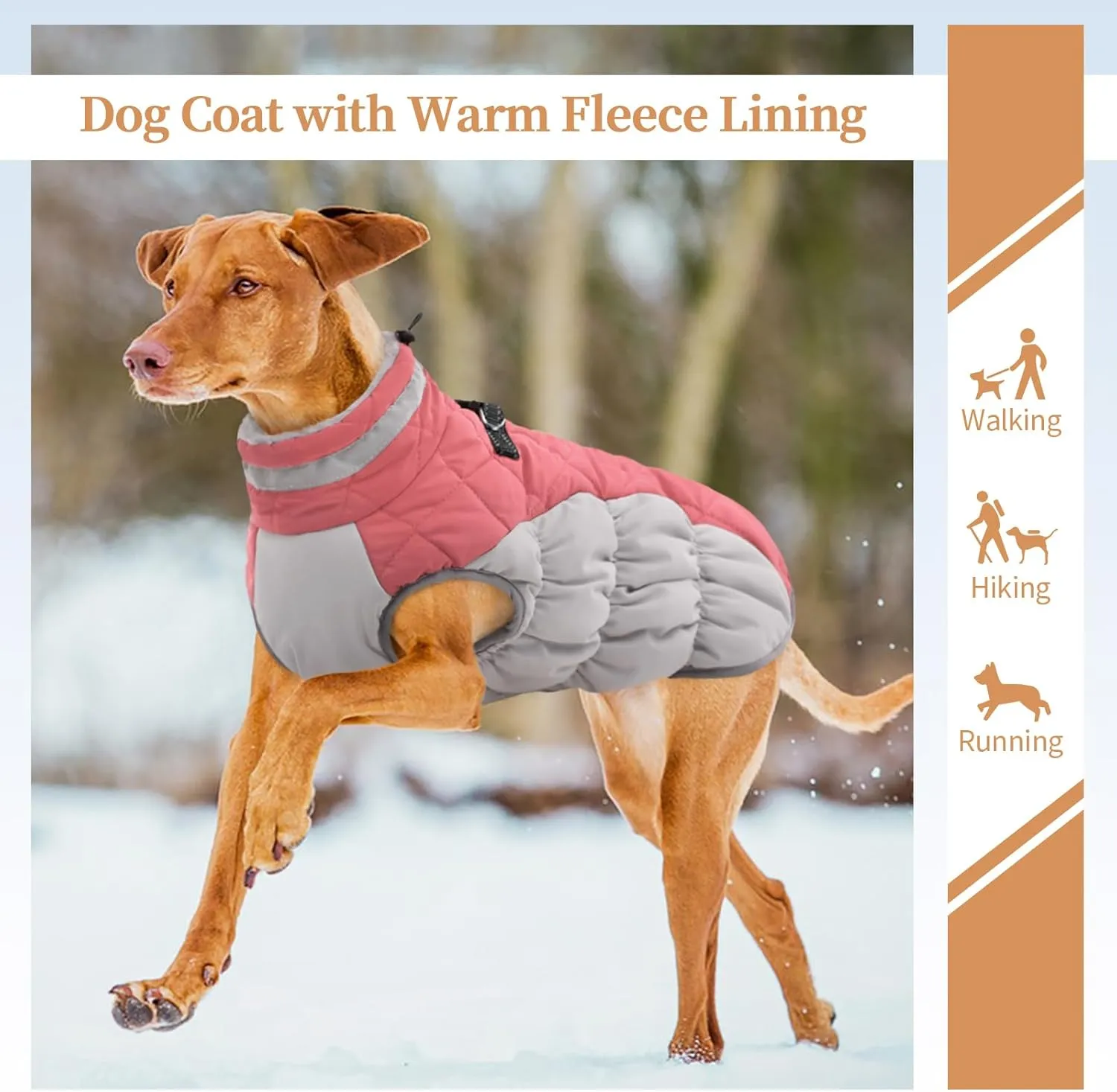 Small Dog Coat,Dog Jackets for Small Dogs,Warm Winter Jacket, Puppy Coat with Harness Built in,Waterproof Dogs Jacket,Puppy Cold Weather Coats,Winter Clothes Snowsuit Shih Tzu Bichon,Pink,S