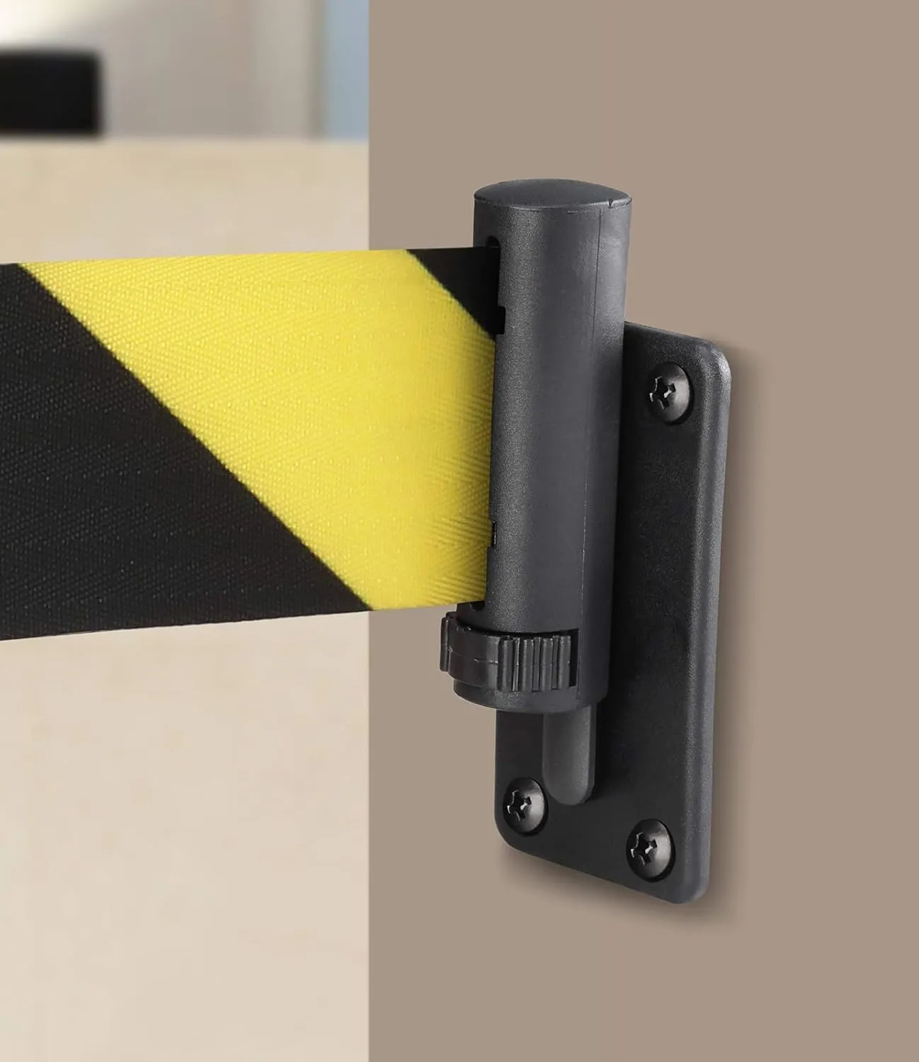 Stainless Steel Crowd Control Rope, Evacuation Diversion Belt, Queuing Cordon, Painted Traffic Safety Guardrail, Used for Queuing Safety Belt Cordon in Public Places, Airports(B,10m/32ft)