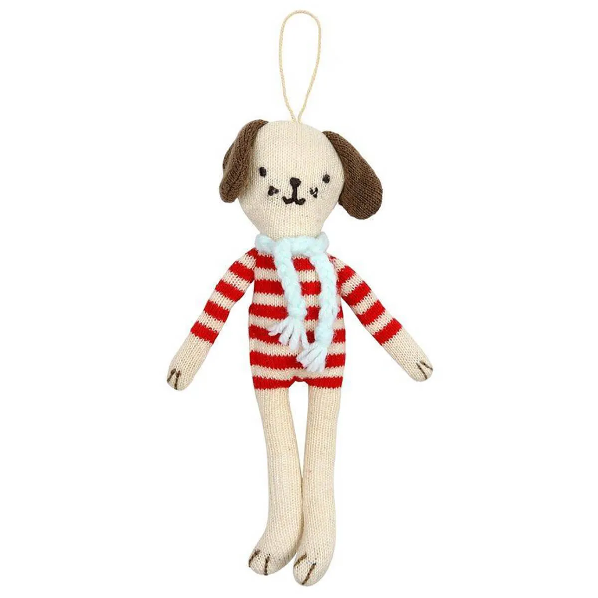 Stripy Dog Christmas Tree Decoration by Meri Meri
