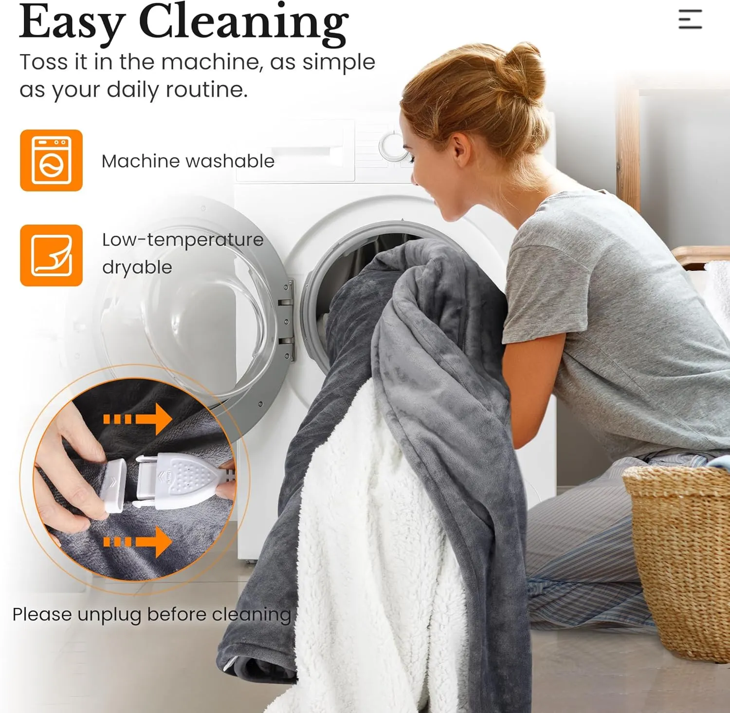 Sunvivi Heated Blanket King Size, Electric Throw Dual Control, 5 Years Warranty, 10 Heat Settings, 12 Hours Auto Off, Soft Flannel and Sherpa, Machine Washable, ETL Certified, Grey