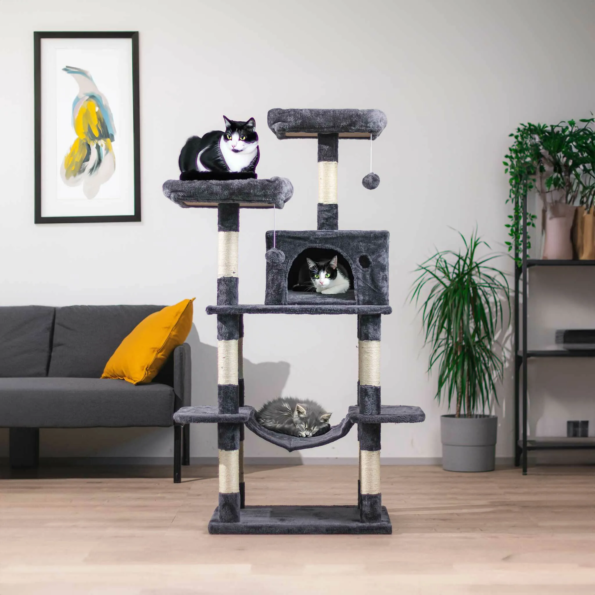 Trekker Cat Tree Mocha 145cm
