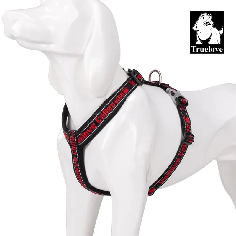 Truelove Reflective No-Pull Dog Harness - Tactical Military Training Design with Neoprene Padding and Adjustable Comfort Mesh