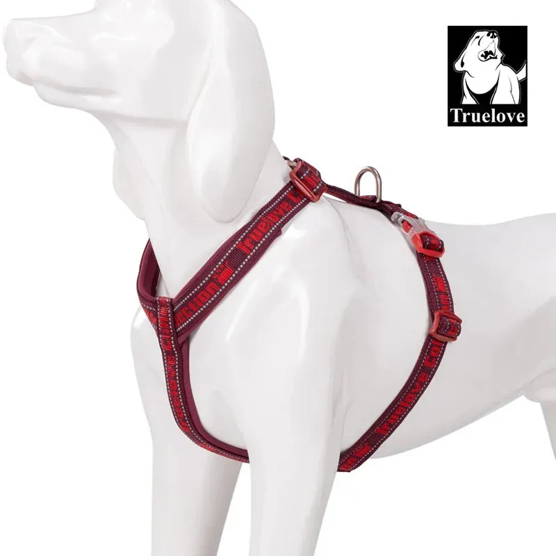 Truelove Reflective No-Pull Dog Harness - Tactical Military Training Design with Neoprene Padding and Adjustable Comfort Mesh