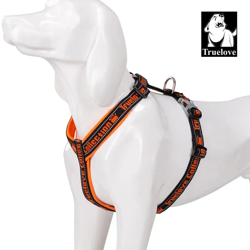 Truelove Reflective No-Pull Dog Harness - Tactical Military Training Design with Neoprene Padding and Adjustable Comfort Mesh