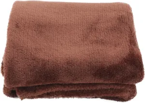 Unomor Cozy Flannel Fleece Pet Blanket Soft and Warm Multi-Functional Coffee 25.98 * 18.89 Inches Ideal for Dogs and Cats