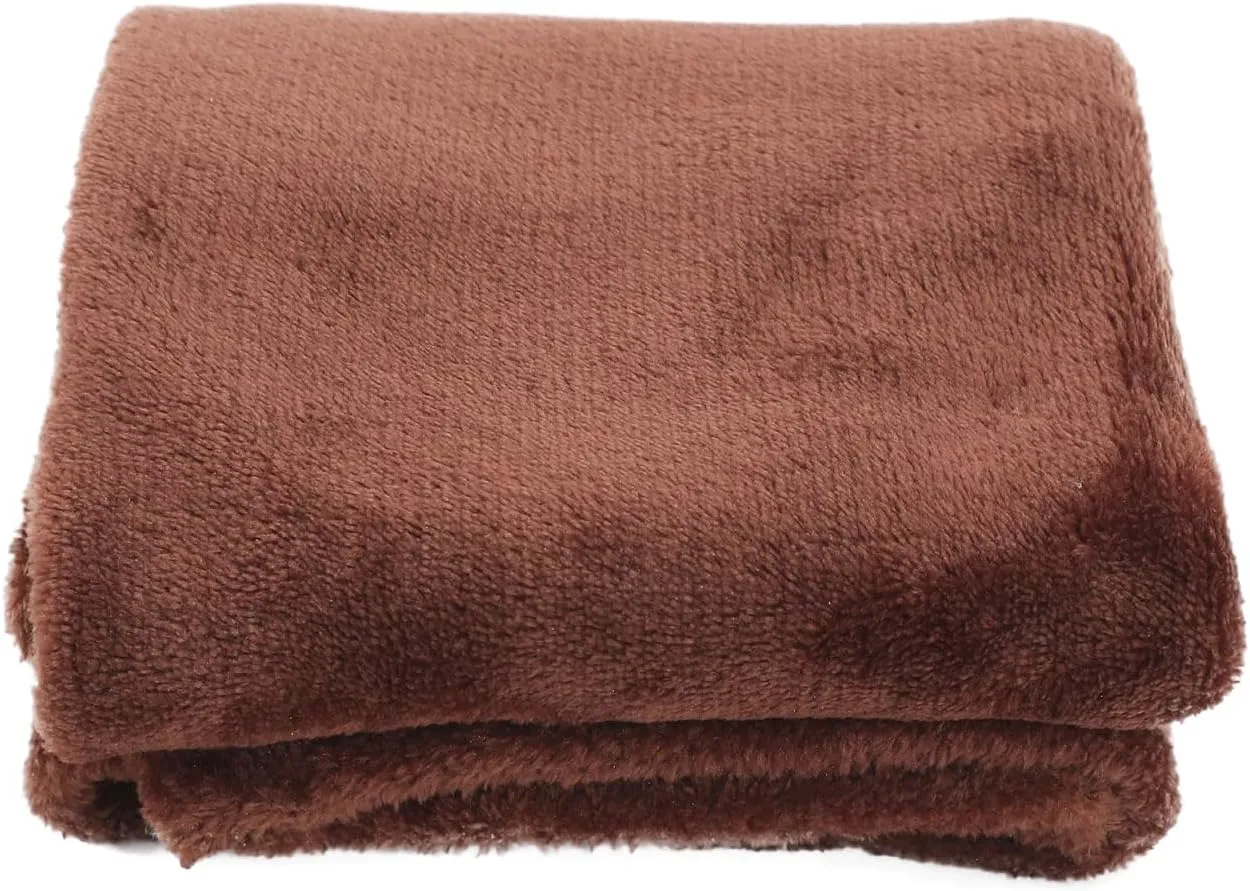 Unomor Cozy Flannel Fleece Pet Blanket Soft and Warm Multi-Functional Coffee 25.98 * 18.89 Inches Ideal for Dogs and Cats