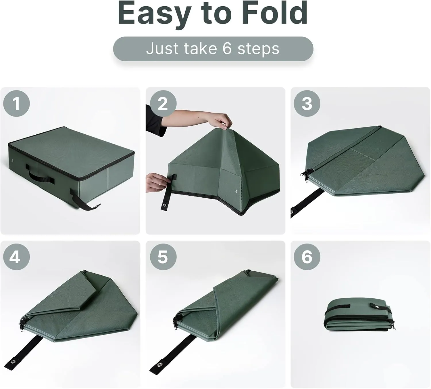 Upgrade Portable Litter Box with Lid, Leak-Proof Collapsible Cat Litter Box Great for Travel Hotel Stays and Road Trip 18x14x5.5 Inches