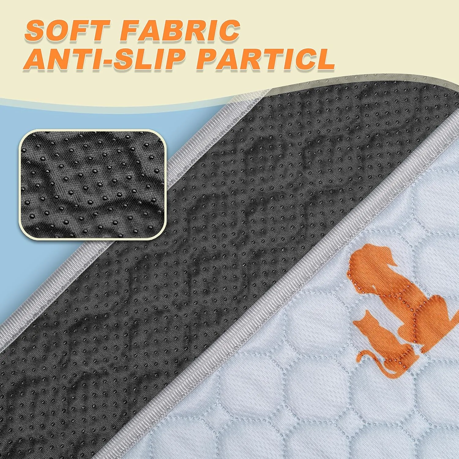 Washable Pee Pads for Dogs, 2 Pack Reusable Puppy Pads, Waterproof Pet Pee Pads for Dog Potty Training, Extra Large Dog Pee Pads for Crate, Playpen, and Whelping, Orange 24"x36"