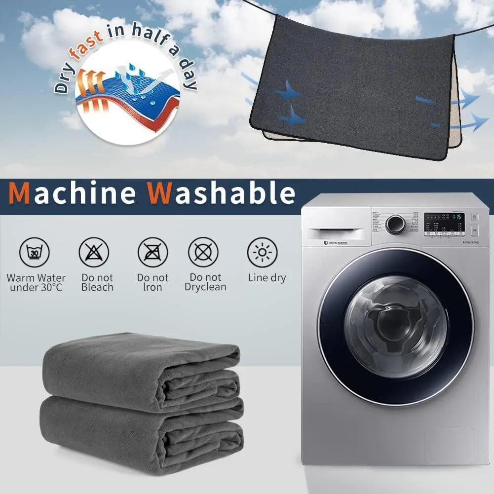 Washable Pee Pads for Dogs 2 Pack Reusable Puppy Pads Waterproof Pet Training Pads, Non-Slip Dog Mats Fast Absorbent Whelping Pads for Playpen, Potty, Crate, Bed, 48" x 65"