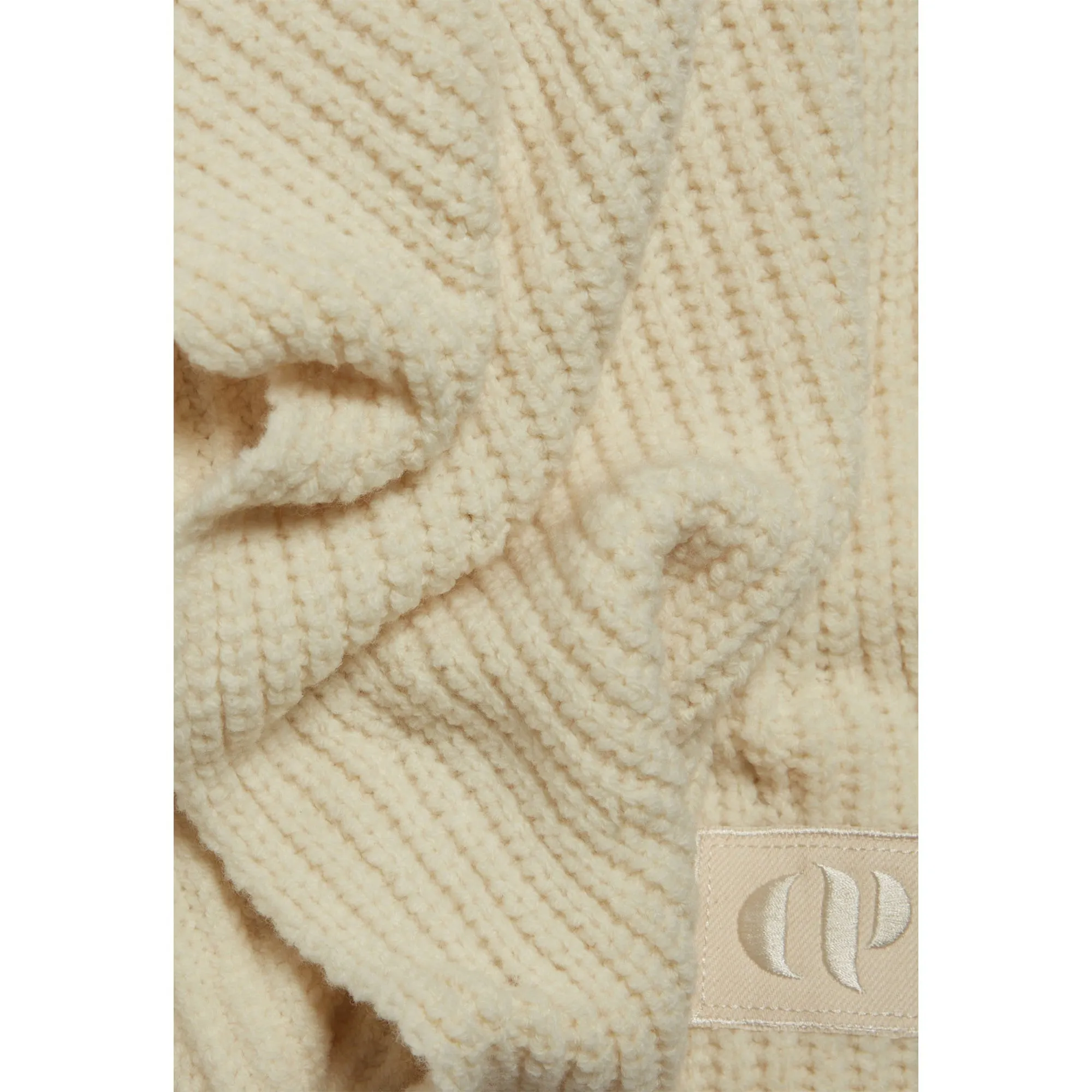 Women Knitted Scarf - Ecru