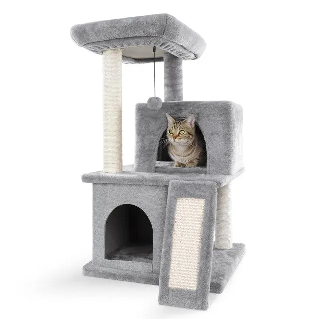 Wooden Multi-Level Cat Climbing Frame Tree