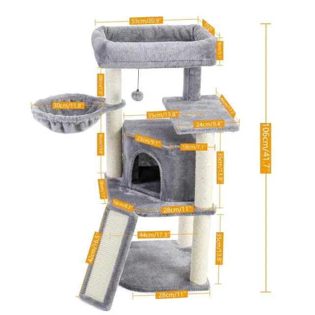 Wooden Multi-Level Cat Climbing Frame Tree