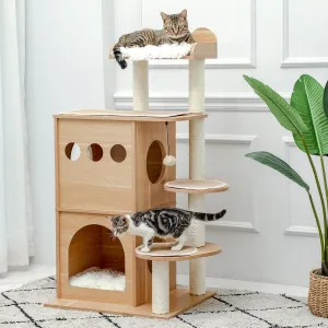 Wooden Multi-Level Cat Climbing Frame Tree