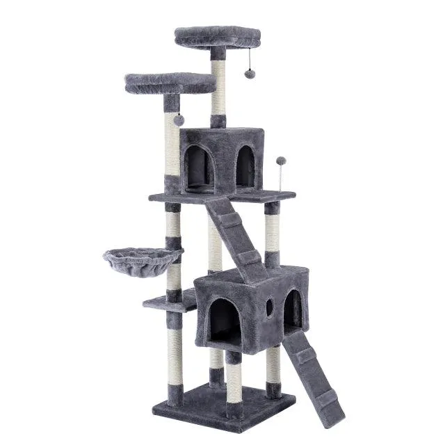 Wooden Multi-Level Cat Climbing Frame Tree