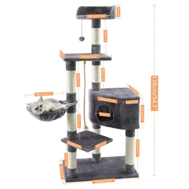 Wooden Multi-Level Cat Climbing Frame Tree