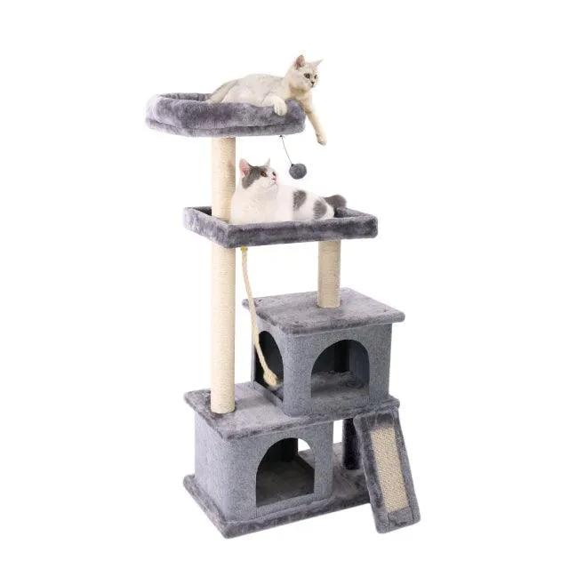 Wooden Multi-Level Cat Climbing Frame Tree