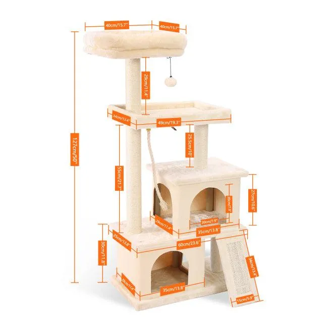Wooden Multi-Level Cat Climbing Frame Tree